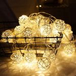 Picture of Christmas Indoor Rattan Ball Fairy Lights Ambiance Lighting for Bedroom Life, Wedding, Christmas