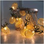 Picture of 20 LED Pineapple Fairy String Lights Waterproof Battery Powered Curtain Indoor/Outdoor Decorative
