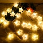 Picture of Smiley Star String Lights, 3M 20 LED Warm White Fairy Lamp, Battery powered Indoor Decoration 