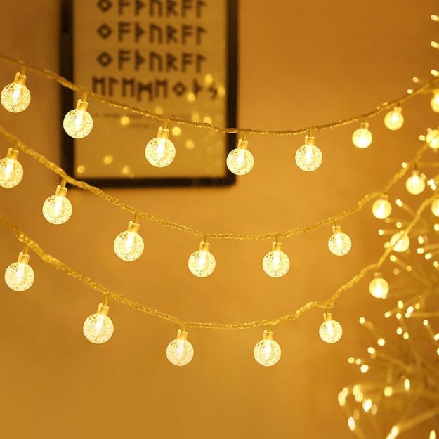 Picture of String Lights, 15M/49ft 100 LED Fairy Lights Battery or USB Powered, 8 Modes Christmas Lights