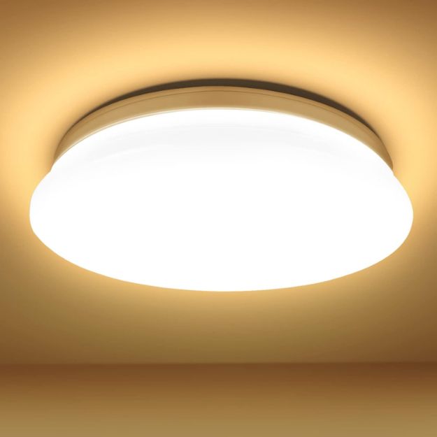 Picture of LED Ceiling Light, 120W Equivalent, 18W 1850lm, 3000K Warm White, Flush Ceiling Lighting Fitting for Bedroom