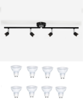 Picture of LED Ceiling Light Rotatable, 4 Way Adjustable Modern Ceiling Spotlights for Kitchen, Support 4 x 7 W GU10 Cool White Led Bulbs
