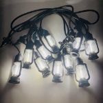 Picture of Outdoor 5M Festoon String Lights, 10 Edison Bulbs with Flame Effect Warm White 3000K DC24V