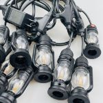 Picture of 10 Festoon falling Raindrop Lights, Outdoor Decorative  for  Garden, Party,  (Black, Warm White 3000K)