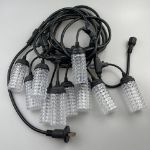 Picture of Outdoor Lights Mains Powered, 5meter LED S14 Garden Festoon String Lights with 10 LED Bulbs, Shatterproof Festoon Lights 
