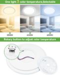 Picture of 28W 3200LM LED Ceiling Light, 30cm Bathroom Lights Ceiling 3000K/4500K/6000K, 3 Color Temperature Flush Ceiling Light