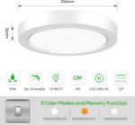 Picture of 18W Round Flush Ceiling Light, IP44 Waterproof, 3 Colours Swtichable Warm White 3000K Neutral White 4000K Cool White 6400K, LED Ceiling Lamp