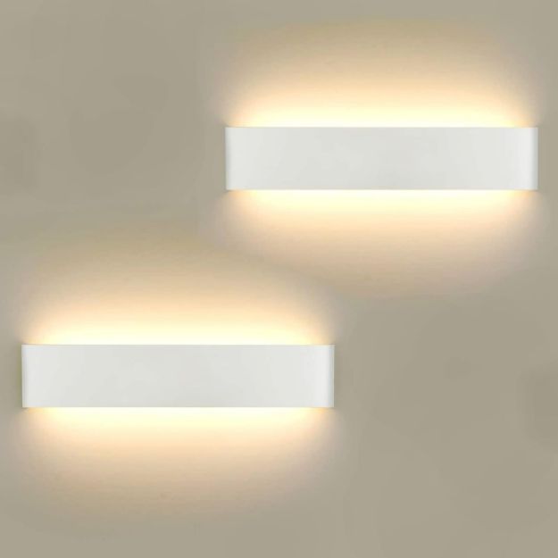 LED Wall Lights Indoor 40cm,2 Pack 16W Aluminum Wall Lamps