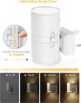 Picture of LED Night Light Plug In Wall,1 Pack, Modern Night Light with Dusk to Dawn Sensor, Adjustable Brightness 0-100LM, Warm White 3000K,