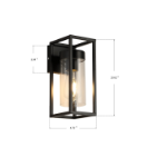 Picture of Exterior Modern Wall Lights, Clear Diffuser LED, Black Modern Wall Lights Outdoor