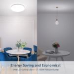 Picture of ‎48W Bathroom Lights Ceiling LED, Ceiling Lights Round, 2050lm Waterproof 6000K Cool White 29cm,Indoor Home Flush Ceiling Light