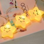 Picture of Cheerful Smiley Star String Lights 3M 20 LED Warm White Fairy Lamps, Battery-Powered Indoor Decor for Birthdays, Christmas