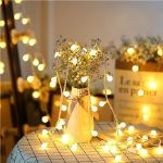 Picture of Modern White 3m LED String Lights with Remote Control and 8 Lighting Modes for Outdoor, Patio