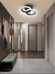 Picture of  LED Ceiling Light Modern Ceiling Lamp Black Rings Simple Ceiling Light Fixture LED for Corridor Kitchen Stairs Hallway