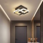 Picture of Ceiling Light Square Modern LED Aluminum White Black Small Ceiling Lamp for Entrance Hallway Office Bedroom Kitchen