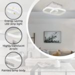 Picture of Ceiling Light Modern 22W LED Cool White 6000K Acrylic Square LED Ceiling Lamp for Hallway Office Bedroom Kitchen