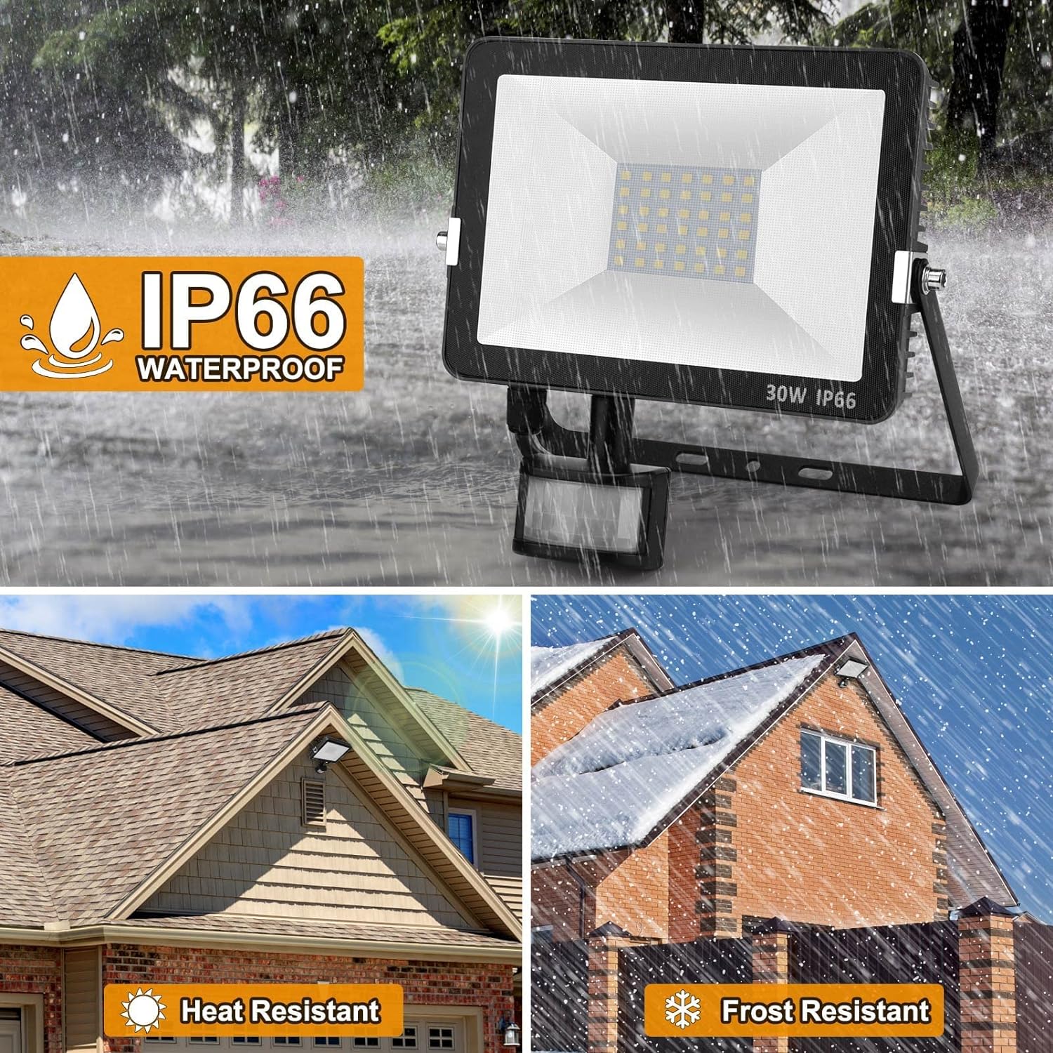 Outdoor Security Lights with IR Remote Control