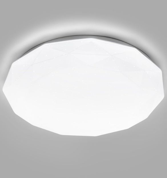 Picture of Modern LED Ceiling Light, 24W Diamonds Flat Ceiling Lights, LED Ceiling Lights for Living Room Bedroom Kitchen Hallway