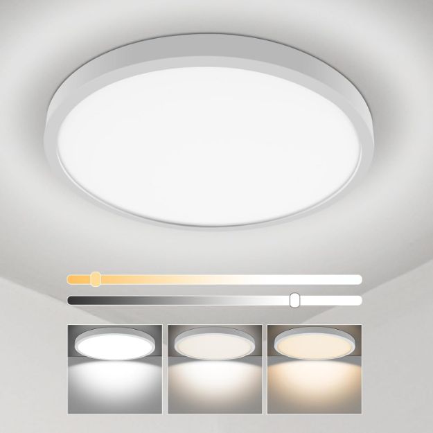 Picture of 28W Dimmable LED Ceiling Light, Energy Saving Dimmable Bathroom Ceiling Light, 10%-100% Brightness Adjustable, 2520LM Modern Round Ceiling Light