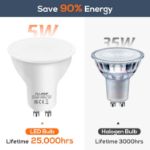 Picture of GU10 LED Spotlight Bulbs, 5W LED Light Bulbs Warm White 3000K, 400lm 50W Halogen Spot Light Bulb, 120° Beam Angle, Non-dimmable, LED Spotlight for Kitchen