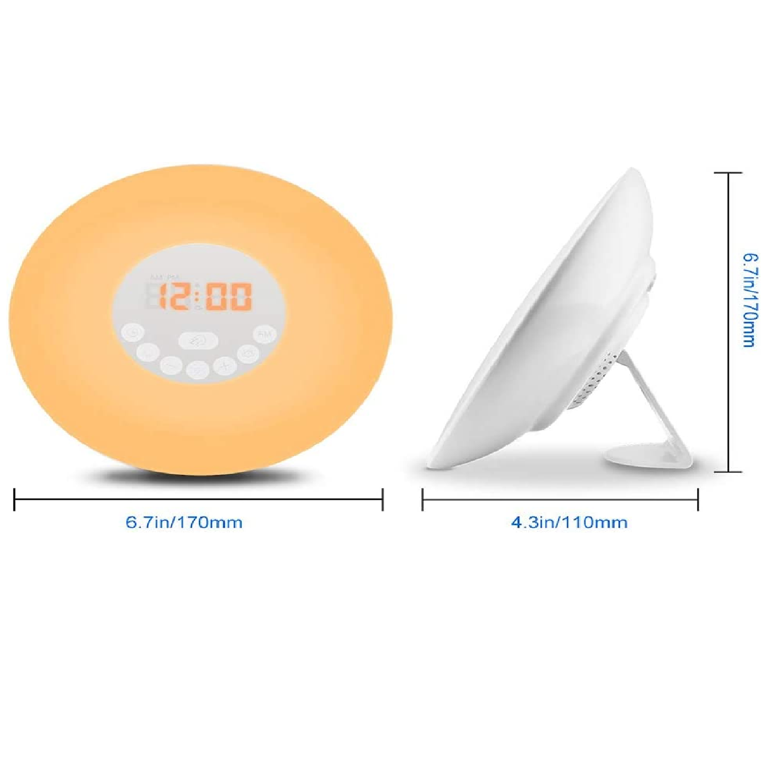 Sunrise Alarm Clocks Wake Up Light Dual Alarms Bedside Night Lamp | USB ...