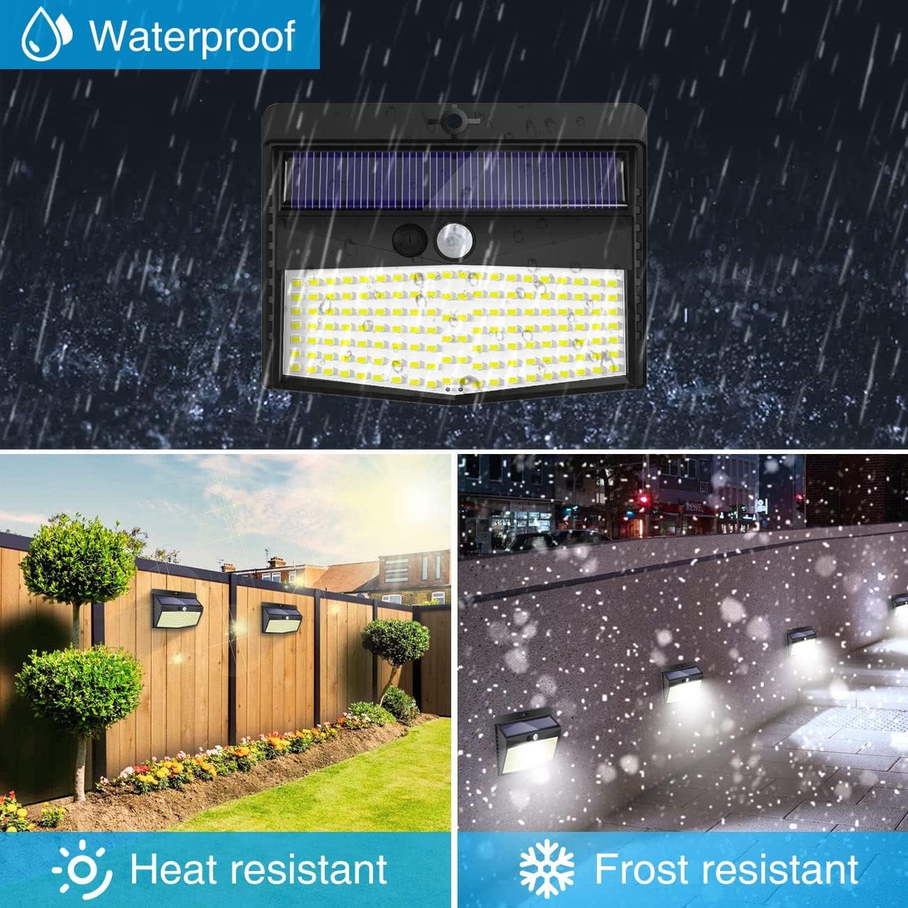 138 LED Security Lights with Motion Sensor