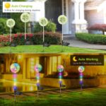 Picture of Solar Lights Outdoor Garden, 4 Pack Dandelion Garden Lights with 16 Colourful LEDs, Waterproof Solar Flower Lights for Lawn Yard Garden 