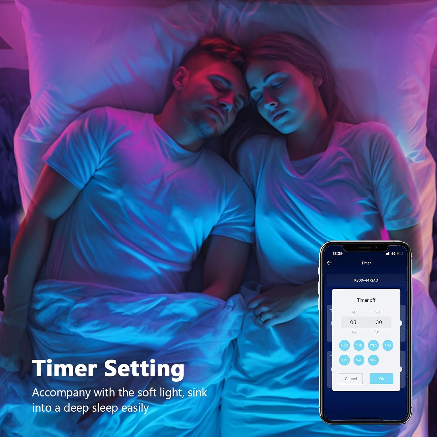 LED Light Strips with Smart App Control Remote Light