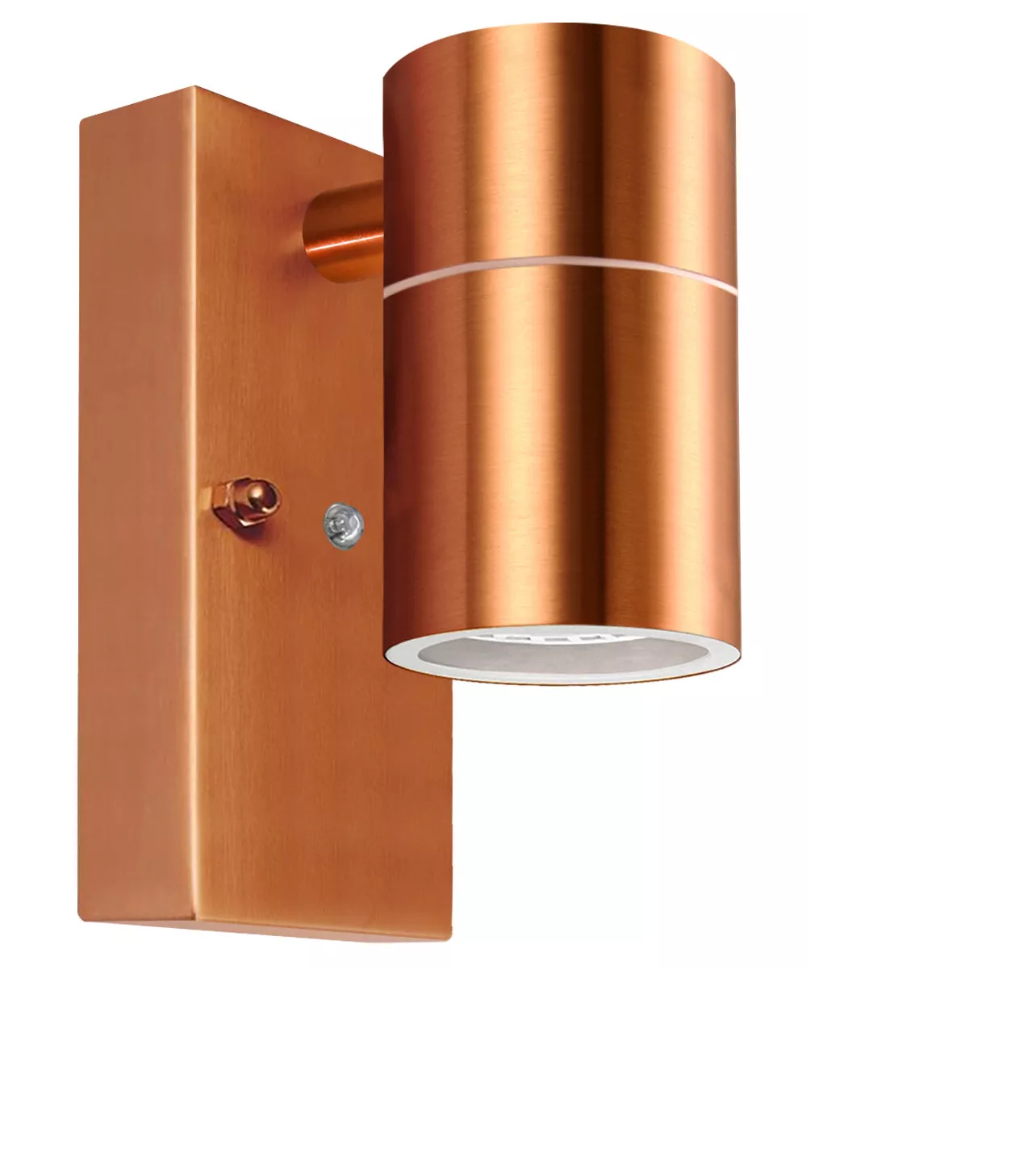 Dusk Till Dawn Sensor Copper Wall Light - Stainless Steel Up and Down Light