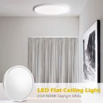 Picture of 24W Ultra-Thin Round LED Ceiling Light - Adjustable Color Temperature (3000K-6000K) - Modern Flat Panel Fixture for Home & Office - Energy Saving 220V Integrated Light