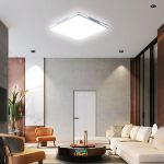 Picture of Modern Square LED Ceiling Light - 36W Ultra-Bright 4000K Panel (40cm) - Replaces 150W Bulbs, Saves 80% Energy - Slim 5cm Flush Mount for Homes & Offices 