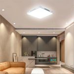 Picture of Modern Square LED Ceiling Light - 36W Ultra-Bright 4000K Panel (40cm) - Replaces 150W Bulbs, Saves 80% Energy - Slim 5cm Flush Mount for Homes & Offices 