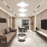 Picture of Modern Square LED Ceiling Light - 36W Ultra-Bright 4000K Panel (40cm) - Replaces 150W Bulbs, Saves 80% Energy - Slim 5cm Flush Mount for Homes & Offices 