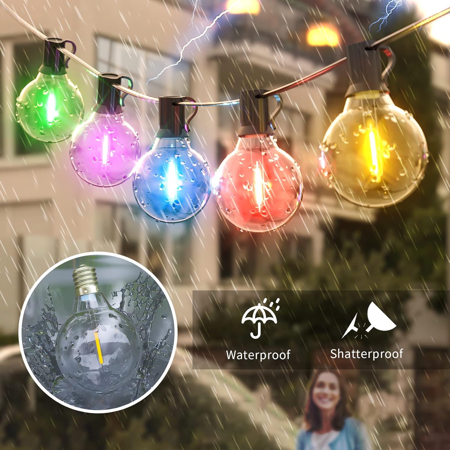 Ecowho garden lights mains powered 18w extendable outdoor spot lights