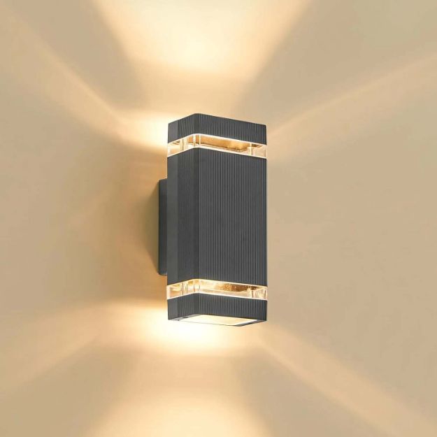 Picture of LED Square Up and Down Wall Light – IP44 Waterproof, Modern Outdoor Wall Lamp with Double , Wall Mounted