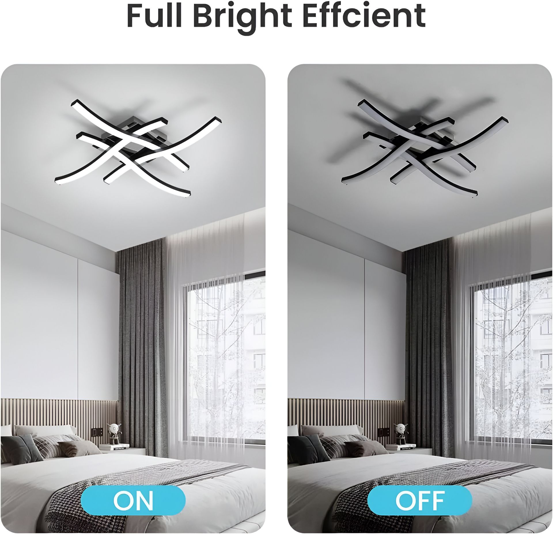 New Dimmable Ceiling Light with 4 Wave Lighting Design – Modern LED ...