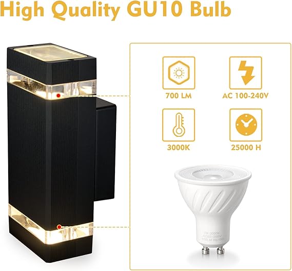 Modern Up & Down Outdoor Wall Lights