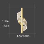 Picture of Modern LED Acrylic Wall Sconce, 12W Wall Light with 3 Color Modes for Bathroom, Bedroom & Corridor