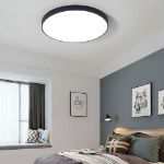 Picture of 48W LED Round Panel Ceiling Light, 500mm Flush Mount Fixture, Cool White 6000K – Ultra Slim Black Design for Office, Kitchen, Bedroom, Living Room