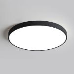 Picture of 48W LED Round Panel Ceiling Light, 500mm Flush Mount Fixture, Cool White 6000K – Ultra Slim Black Design for Office, Kitchen, Bedroom, Living Room