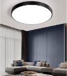Picture of 48W LED Round Panel Ceiling Light, 500mm Flush Mount Fixture, Cool White 6000K – Ultra Slim Black Design for Office, Kitchen, Bedroom, Living Room