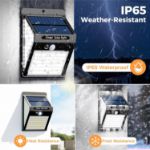 Picture of LED Solar Security Lights Outdoor, 270° Wide Angle Motion Sensor Wall Light, IP65 Waterproof Solar Powered Flood Light, 3 Lighting Modes
