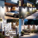 Picture of LED Solar Security Lights Outdoor, 270° Wide Angle Motion Sensor Wall Light, IP65 Waterproof Solar Powered Flood Light, 3 Lighting Modes