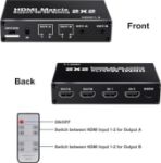 Picture of 4K 60Hz HDMI Matrix Switch 2x2 Splitter with Remote for PC, Laptop, PS4