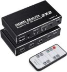 Picture of 4K 60Hz HDMI Matrix Switch 2x2 Splitter with Remote for PC, Laptop, PS4