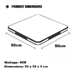 Picture of 36W LED Ceiling Light, 50CM Flush Ceiling Light with Switch Control, 3000-6500K Dimmable Ceiling Lights Bedroom