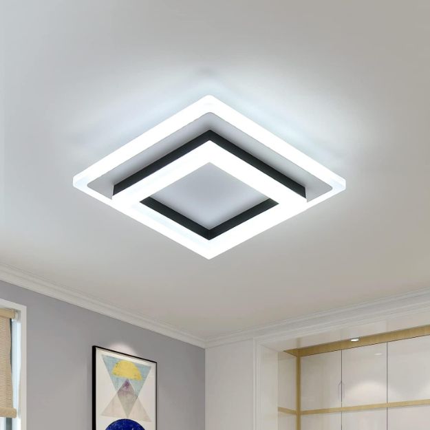 Picture of LED Ceiling Light 20W – Modern Square Ceiling Lamp, 6500K Cool White for Bedroom, Kitchen & Living Room