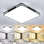 Picture of 36W LED Ceiling Light, 50CM Flush Ceiling Light with Switch Control, 3000-6500K Dimmable Ceiling Lights Bedroom