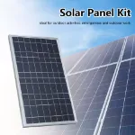 Picture of 15W 12V Solar Panel Kit, Waterproof Portable Charger with Alligator Clips for Home & Outdoor Use