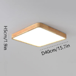 Picture of LED Panel Light, 16 inch 40W Wood Grain Flat Small Square Nordic Flush Led Ceiling Light for Kitchen, Bedroom, Living Room, or Bathroom 
